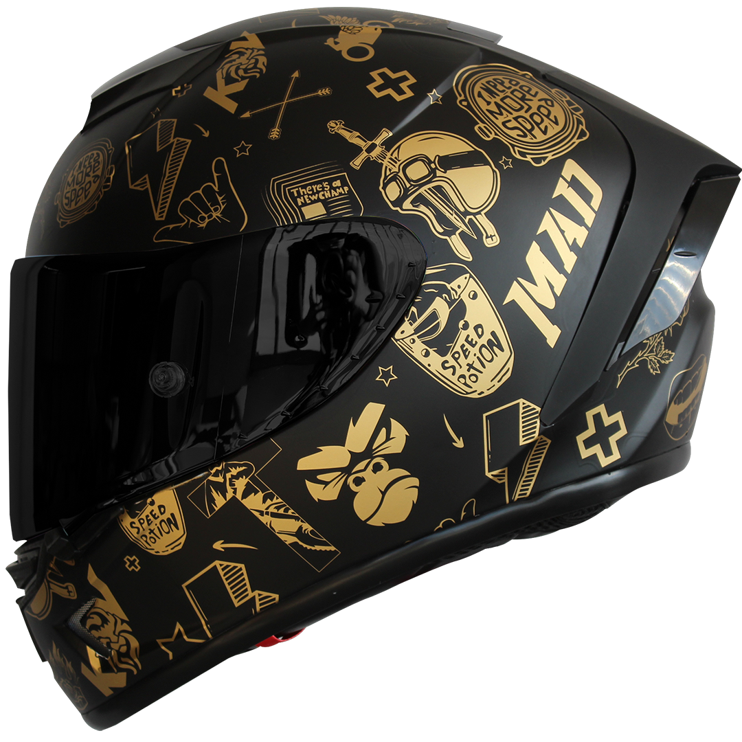 Casco Kov Aircut Smash Dorado ironshieldparts